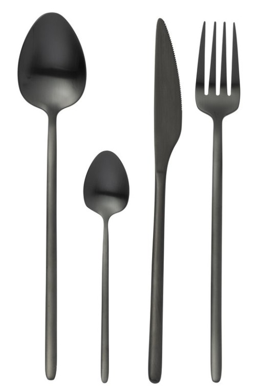 J-Line Box Cutlery C 24 Pieces Stainless Steel Matt Black