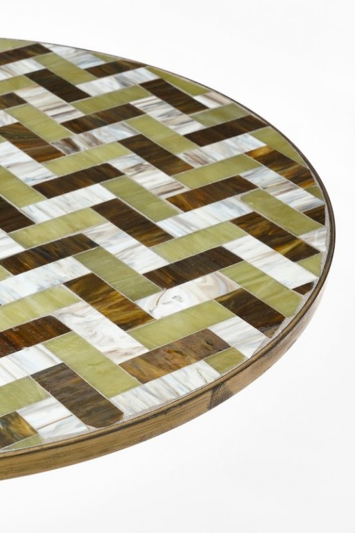 Alanza side table outside - H38 x Ø58 cm - Metal - Green