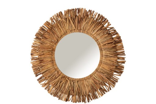 J-Line mirror Maurice Rond - jute - brown - large