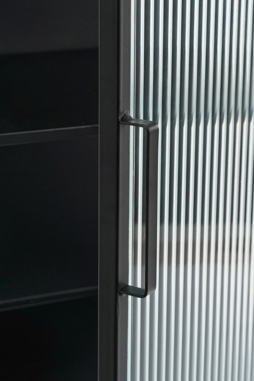 Clifton storage cupboard with doors - L38 x B35 x H90 cm - Metal - Black