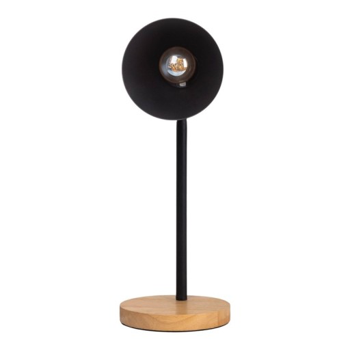 "Marie" desk lamp made of metal and wood, E14, black, 36.5 cm high