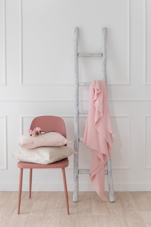 J-Line Plaid - linen - pink - 200 x 150 cm