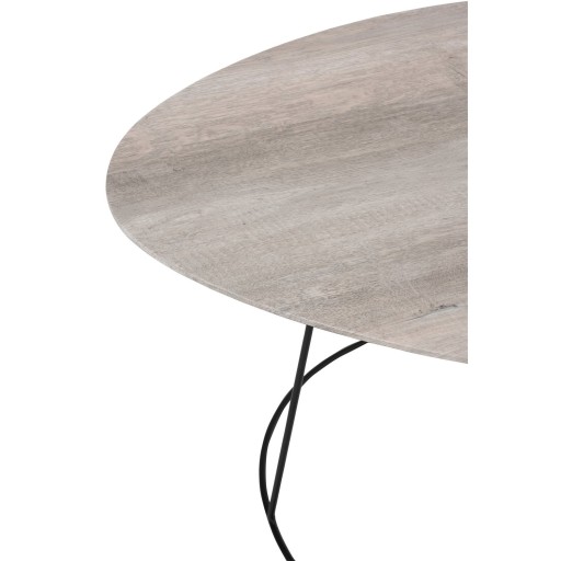J-Line salontafel Ovaal Vervormd - ijzer - naturel/zwart - small
