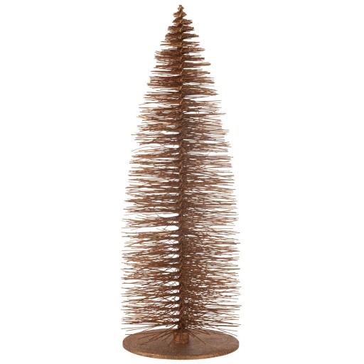 J-Line Decoratie Kerstboom Glitter | Hout Bruin | Extra Large | 140 cm – Stijlvolle Feestdecoratie - Product afbeelding