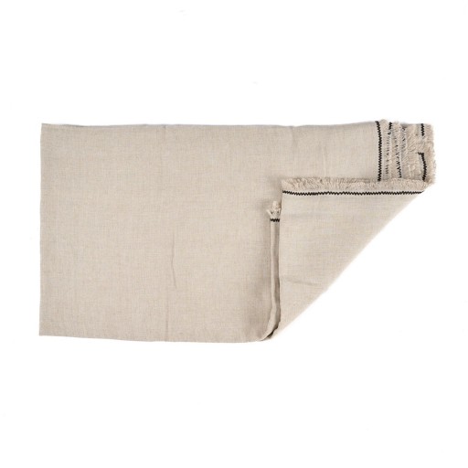 Het Toscaanse tafelkleed - Naturel Zwart - 150x300