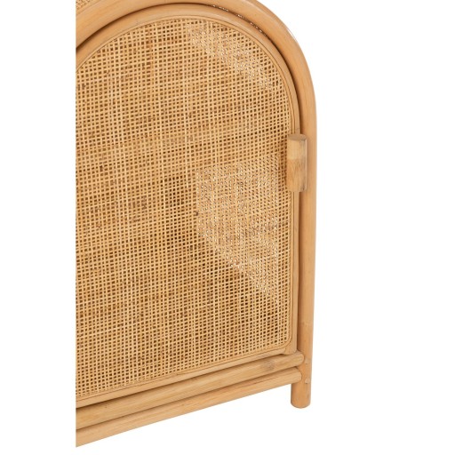 J-Line Ellen Rotan kast - 2 deuren - jute - naturel - S