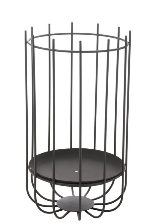 J-Line Fire Pit High Iron Black Small