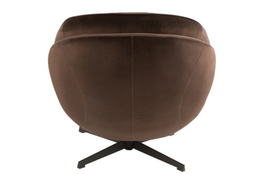 J-Line sofa Relax -+ footstool - metal/textile - dark brown