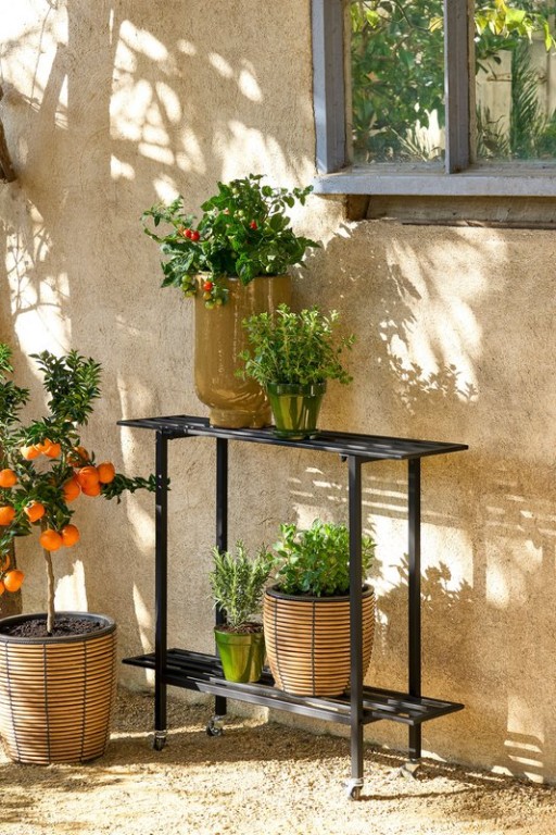 Durban Flowerpot Outside - Set of 3 - H36 x Ø40 cm - Recycled plastic - Brown