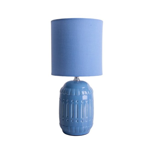 Ceramic table lamp "Erida", table lamp made of ceramic, light blue, with E14 socket, for dining room, living room, hallway or office, table lights inside