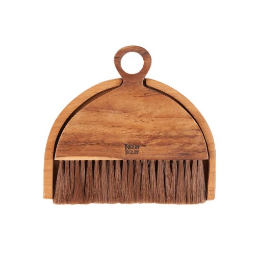 Tata Bezem | Handgemaakte Teakhouten Mini Bezem | Naturel