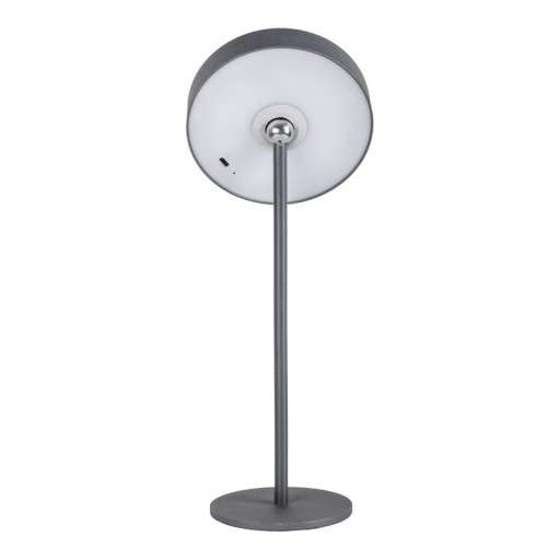 LED battery table lamp magnetic "Ella" for outside and inside, made of metal and plastic in gray, 35 cm high