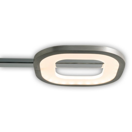 LED pendant light "Beam" made of metal and plastic in steel-blank, with integrated LED