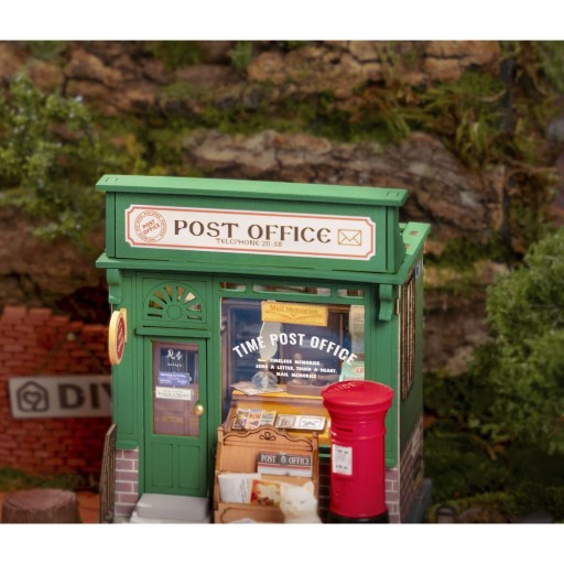 Robotime, DIY Huisje Centry Post Office, DS037, 9,5x9,5x12cm