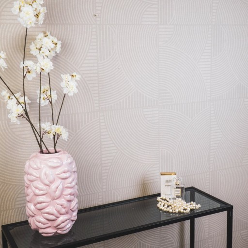 Vaas - Kisses - Keramiek - Lichtroze - 17x17x27cm