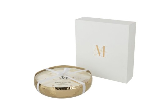 J-Line Duftkerze M-Chic Metall Gold Large | Luxuriöse Scented Candle | 44 Stunden