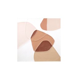 Olympia Wandpaneel | Bruin/Oranje/Roze Canvas | Organisch – Abstract