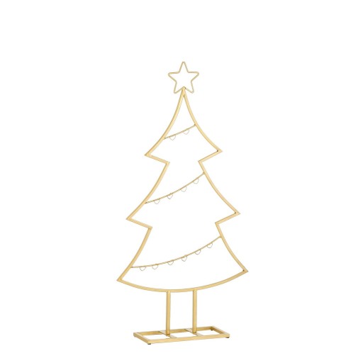 Decoratie Kerstboom - L40 x B12 x H79 cm - IJzer - Goud