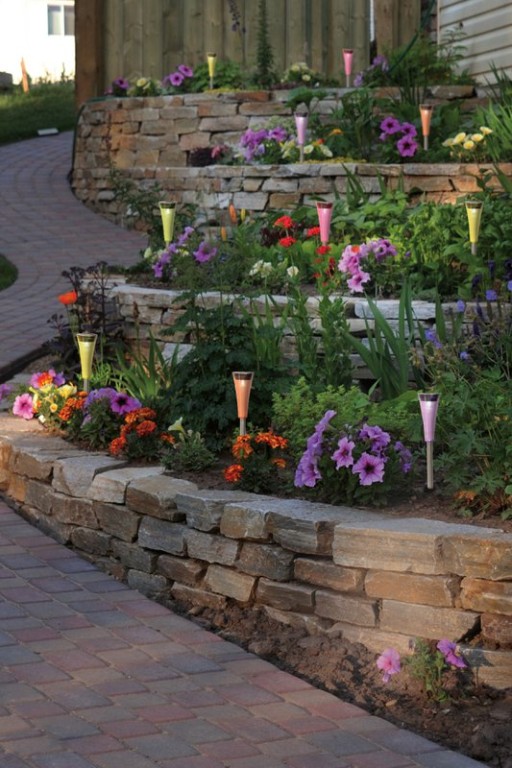 10er Set LED Solar-Erdspieß "Multi"