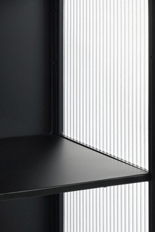 Clifton storage cupboard with doors - L38 x B35 x H90 cm - Metal - Black