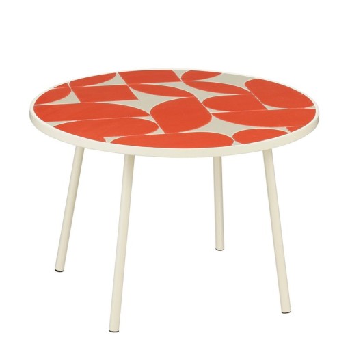 Bologna Side table Outside - H38 x Ø58 cm - Metal - Red