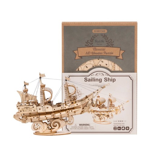 Robotime, 3D Houten Puzzel Sailing Ship, TG305, 20x4,6x12cm