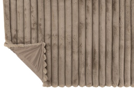 J-Line Plaid Large Corduroy Polyester Taupe