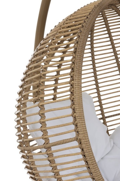 J-Line hanging chair Round - steel - natural