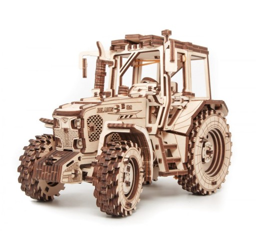 Eco Wood Art 3D Mechanical Puzzle, Belarus-82 Tractor, 1157, 21.8x11.8x15.5cm