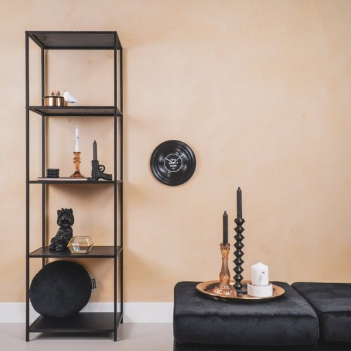 Wall Clock - LP 'About Time' - Polystyrene - Black- 29x4x29