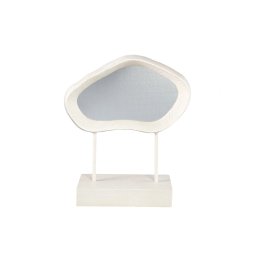 Eilish White Poly Organic Mirror On Mdf Base Low