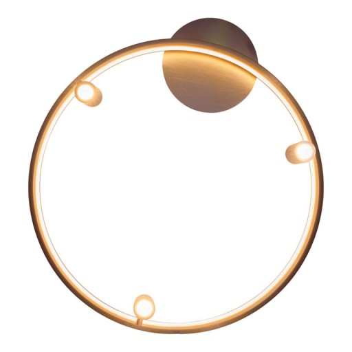 LED Deckenleuchte "TRISTAN", moderne Deckenlampe aus Metall und Kunststoff in Stahl-blank, die LEDs sind fest verbaut. Mit ca. 58 cm Ødie ideale Beleuchtung für Wohnzimmer, Esszimmer oder Küche.