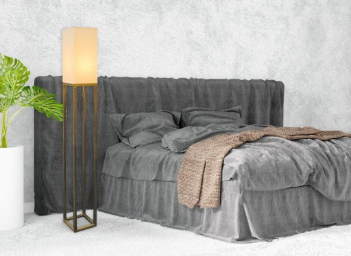 Standing lamp H: 150cm beige "Alfa"