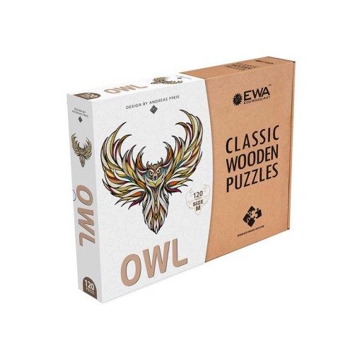 Eco Wood Art Wooden Jigsaw Puzzle Owl, 2512, 29.7x28.5x0.5cm Cardboard Box