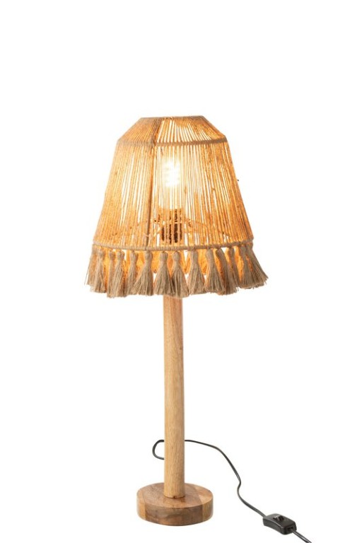 J-Line table lamp Mila - jute - beige