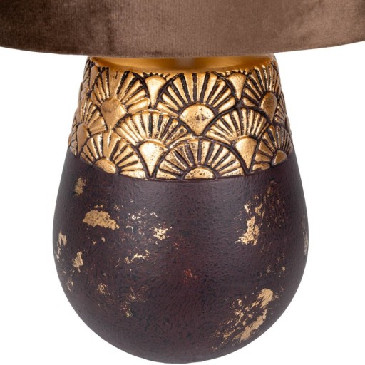 Ceramic table lamp "Bronco", table lamp, ceramic, beige/gray, with E14 socket, for dining room, living room, hallway or office, 39 cm high