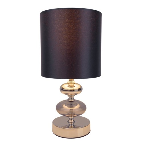 Fabric, table lamp "Mali", table lamp, textile in black, with E14 socket, for dining room, living room, hallway or office, table lamp for living room or dining room, bedside lamp 28.5 cm high