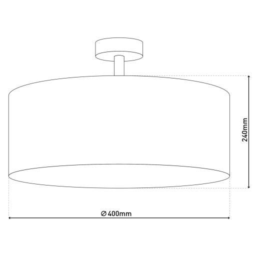 Textielplafondlicht "New York", klassieke plafondlamp met tekstbladen in wit, E27 -aansluiting, 40 cm diameter, geschikt voor de hele woonruimte