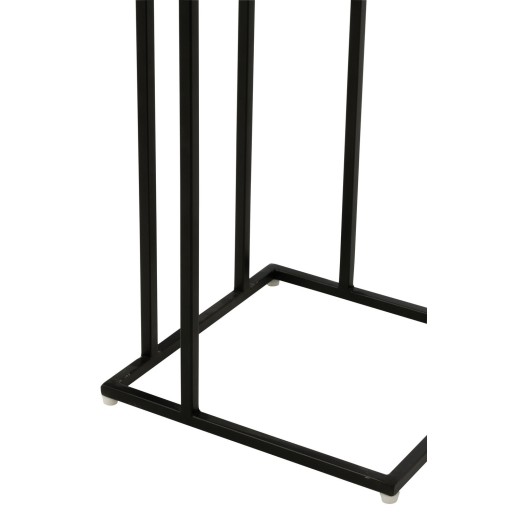 J-Line bijzettafel Vierkant - hout/epoxyhars - naturel/blauw