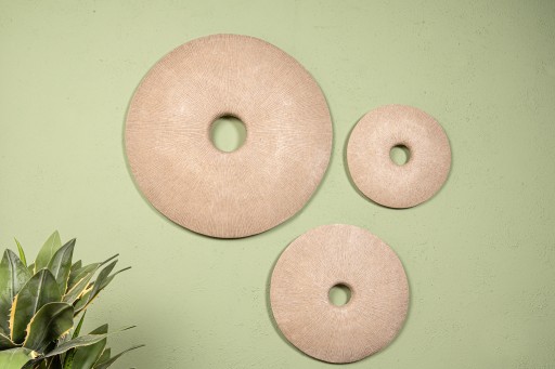 Kathelle Cream Poly Round Sandstone Wallpanel M