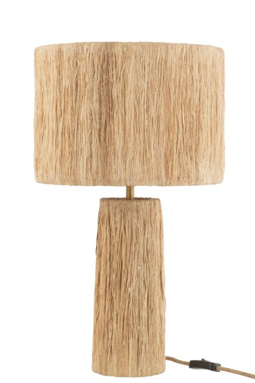 J-Line table lamp Banana leaves - jute - natural