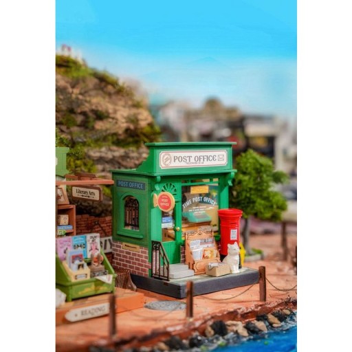 Robotime, DIY Huisje Centry Post Office, DS037, 9,5x9,5x12cm