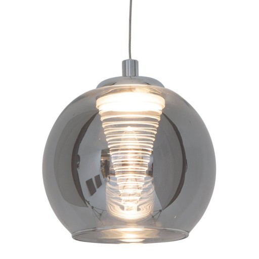 LED pendant lamp "vaso", pendant lamp made of metal and glass in anthracite, with firmly built -in LEDs, hanging lamp for dining room and living room with a Øvon 14.5 cm.