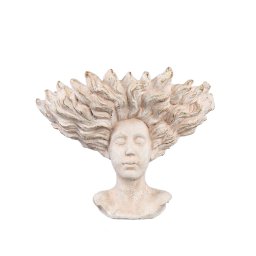 Kimbere Medusa Hoofd | Crème Cement 30 cm - Product afbeelding