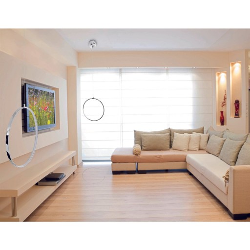 LED-plafondlicht "luslijn" gemaakt van metaal in stalen blank en plastic, stalen blank, ca. 60 cm lang, met stevig ingebouwde LED's, verlichting voor woonkamers en kantoor