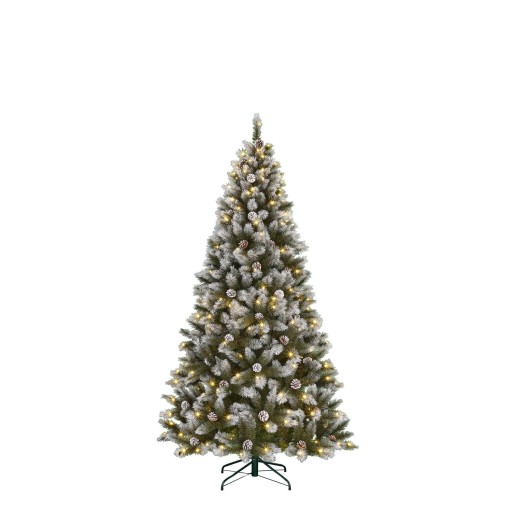 Pittsfield Kunstkerstboom met LED Verlichting - H185 x Ø102 cm - Groen Frosted