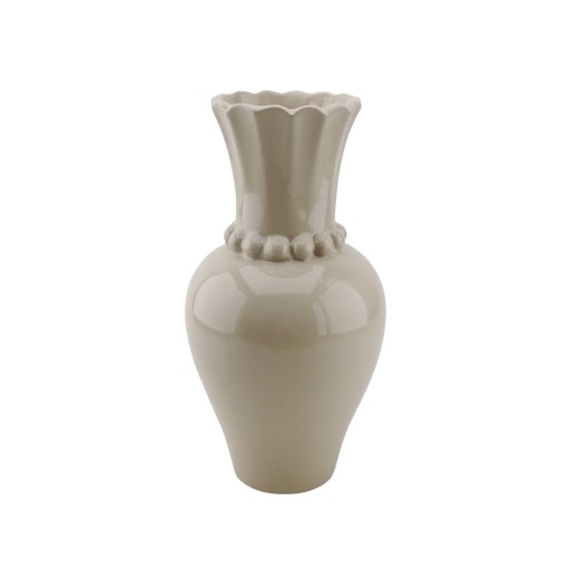 Vaas - parelhals - keramiek- zand- 12x12x24cm