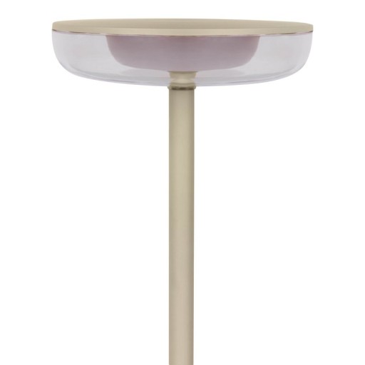Cordless tablet light "Pasi" for outside and inside, made of metal and plastic in beige, dimmable, with touch and memory function, approx. 26 cm high