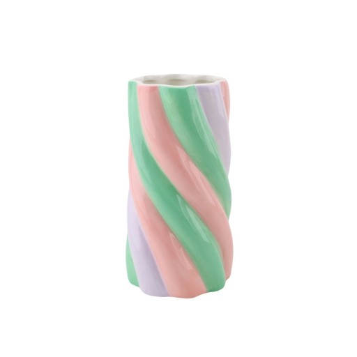 Vaas - Marshmellow - roze/mint/lila - 10,5x10,5x20cm
