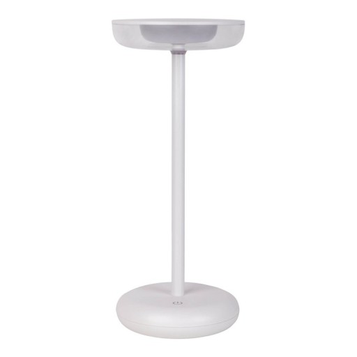 Cordless tablet light "Pasi" for outside and inside, made of metal and plastic in white, dimmable, with touch and memory function, approx. 26 cm high